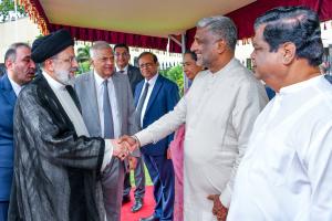 استقبال رسمی از سوی رئیس جمهور سریلانکا