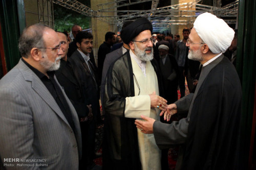حضور حجت الاسلام رئیسی در مراسم سالگرد آیت الله مهدوی کنی
