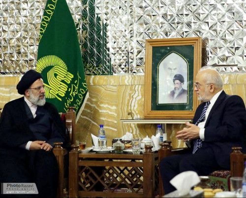 گزارش تصویری: دیدار ابراهیم جعفری، وزیر امور خارجه عراق با تولیت آستان قدس رضوی