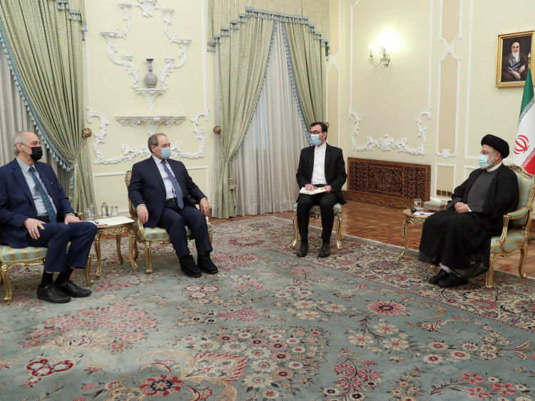 فیلم دیدار وزیر خارجه سوریه با آیت‌الله رئیسی