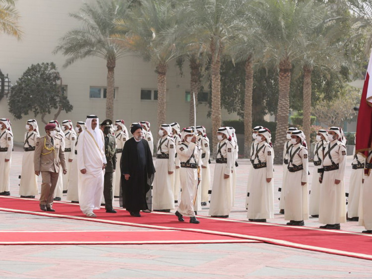 برگزاری مراسم استقبال رسمی امیر قطر از رئیس جمهور