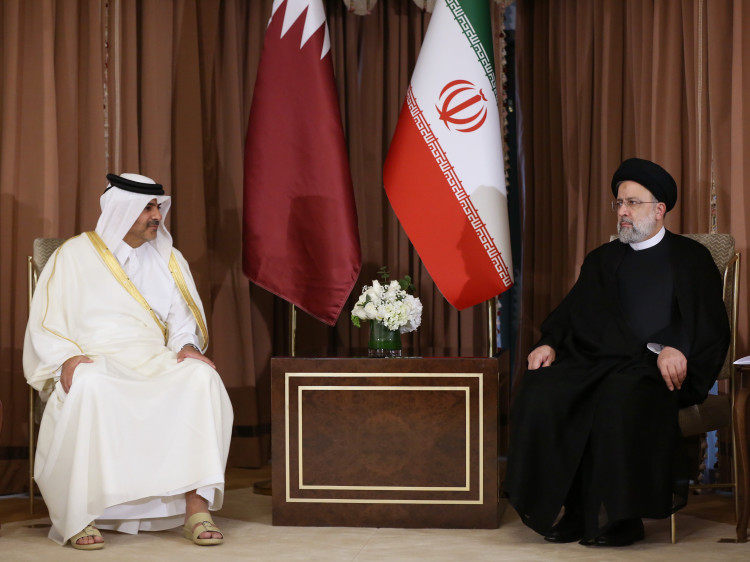 فیلم دیدار آیت الله رییسی با نخست وزیر قطر