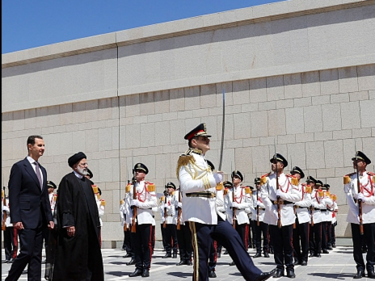 تصاویر مراسم استقبال رسمی از آیت الله رئیسی توسط رئیس جمهور سوریه