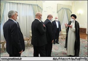 تصاویر دیدار رئیس دفتر سیاسی جنبش حماس با رئیس جمهور