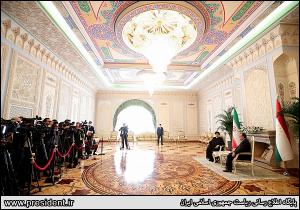 دیدار دوجانبه روسای جمهور ایران و تاجیکستان
