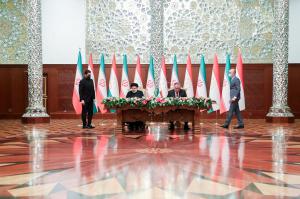 نشست خبری مشترک روسای جمهور ایران و تاجیکستان
