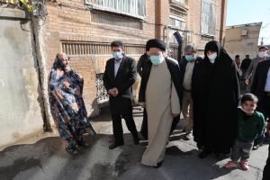 تصاویر بازدید سرزده رئیس جمهور از محله شهید هرندی تهران