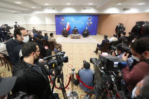 تصاویر نشست خبری رئیس جمهور در سفر به استان قم