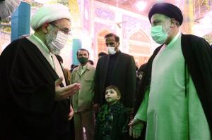تصاویر حضور رئیس جمهور در مسجد مقدس جمکران در روز نیمه شعبان