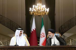 تصاویر نشست مطبوعاتی رئیس جمهور با امیر قطر