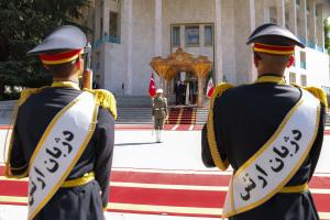 تصاویر مراسم استقبال رسمی آیت‌الله رئیسی از رئیس جمهور ترکیه