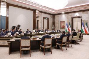 تصاویر ملاقات دو جانبه هیئت های عالیرتبه ایران و ازبکستان
