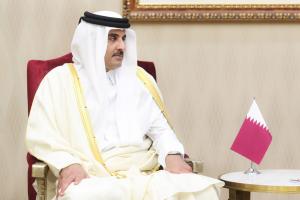 تصاویر دیدار امیر قطر با رئیس جمهور