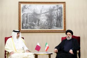 تصاویر دیدار امیر قطر با رئیس جمهور