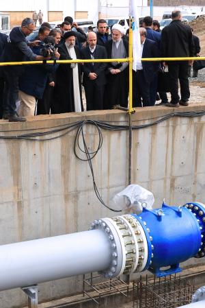 تصاویر بهره‌برداری رسمی از پروژه انتقال آب سد آزاد به تصفیه‌خانه سنندج