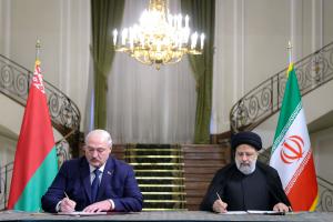 تصاویر نشست مطبوعاتی روسای جمهور ایران و بلاروس و امضاء اسناد همکاری بین دو کشور