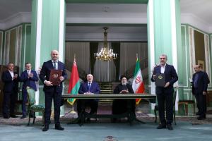 تصاویر نشست مطبوعاتی روسای جمهور ایران و بلاروس و امضاء اسناد همکاری بین دو کشور