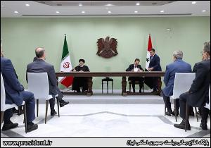 تصاویر نشست مطبوعاتی روسای جمهور ایران و سوریه و امضاء اسناد همکاری بین دو کشور