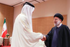 دیدار امیر قطر با رئیس جمهور