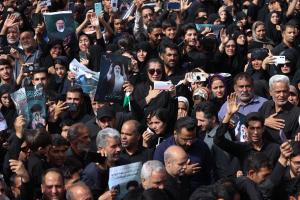 مراسم تشییع پیکر رئیس جمهور شهید و همراهان در بیرجند